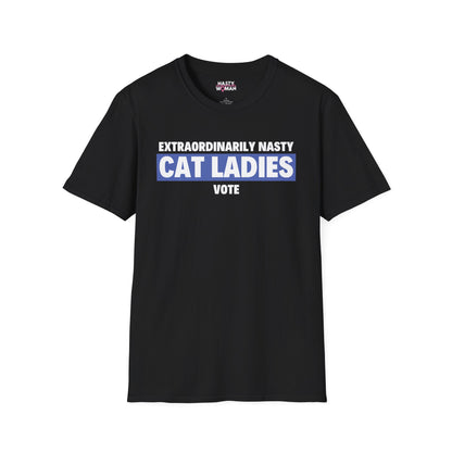 Cat Ladies Vote Blue Unisex Softstyle T-Shirt