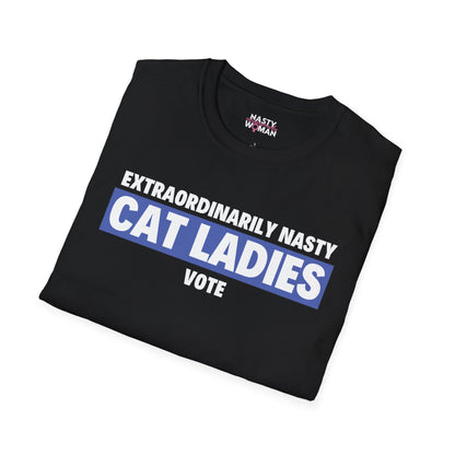 Cat Ladies Vote Blue Unisex Softstyle T-Shirt