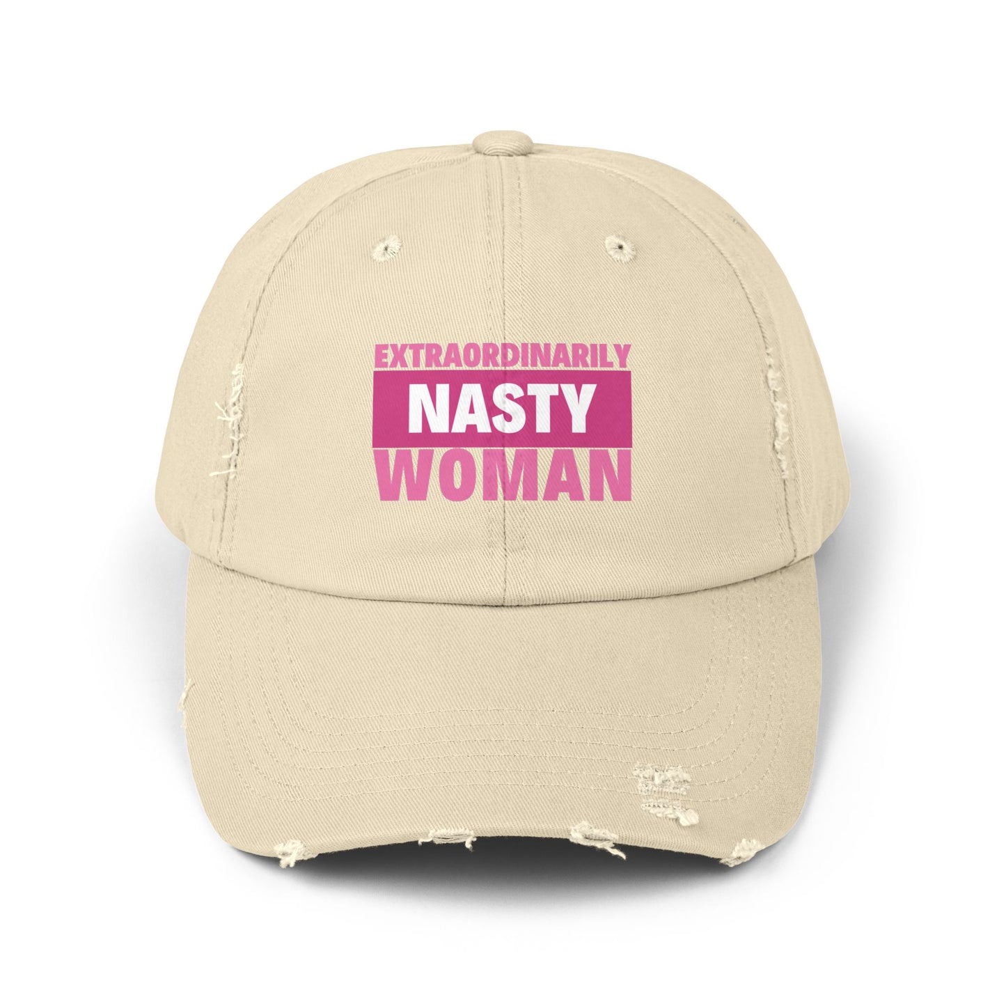 Extraordinarily Nasty Woman Unisex Distressed Cap