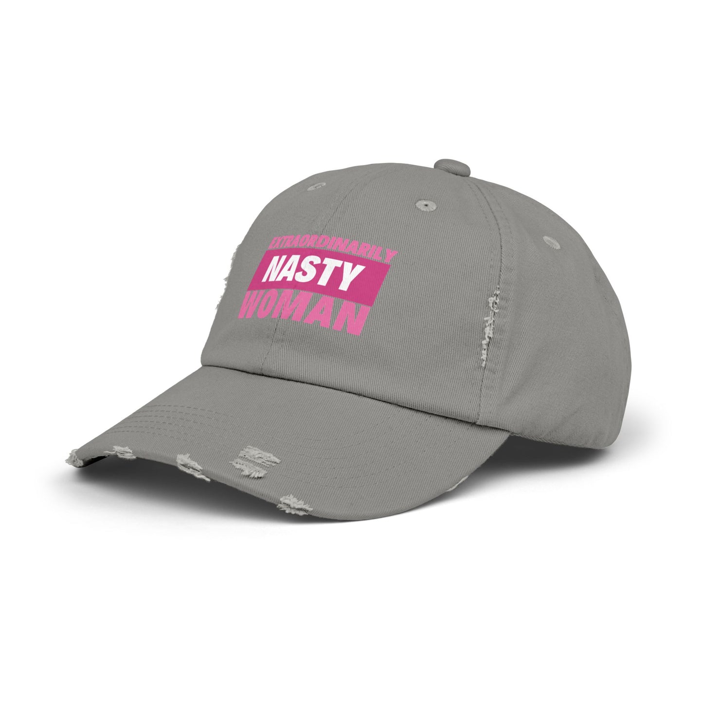 Extraordinarily Nasty Woman Unisex Distressed Cap